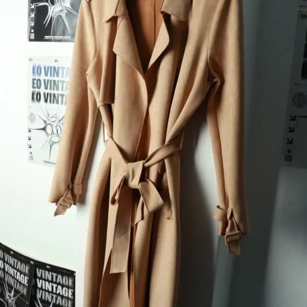 W(L-XL) 자라 코트자켓 스웨이드 베이지-16929