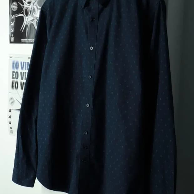 (2XL) 시리즈 셔츠 남방 빅사이즈 패턴 네이비-1697F