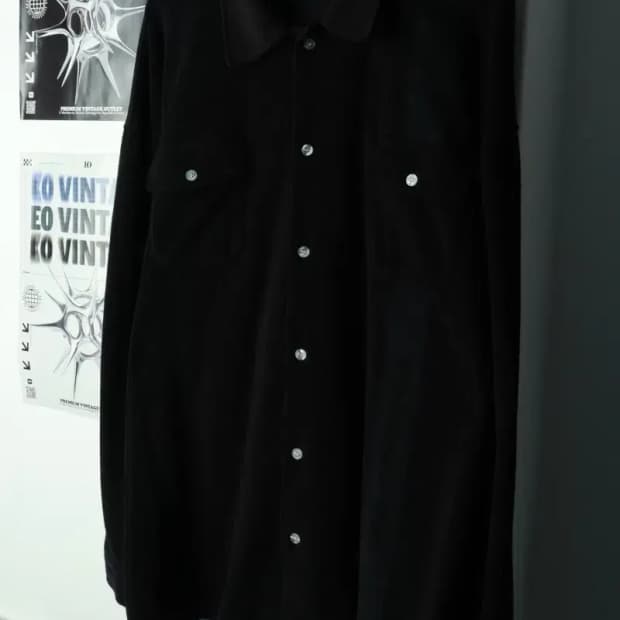 (L-XL) 디스이즈네버댓 셔츠 남방 부클 블랙 올드스쿨-16985