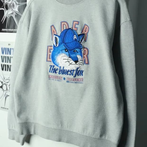 (F) 아더에러 맨투맨 티셔츠 메종키츠네 콜라보 폭스헤드-16987