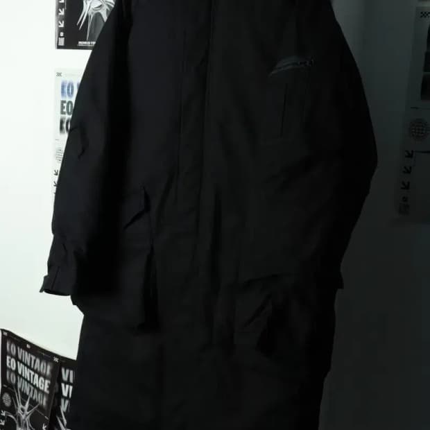 (M-L) 라퍼지스토어 패딩 점퍼자켓 피쉬테일 블랙 롱 덕다운-16994