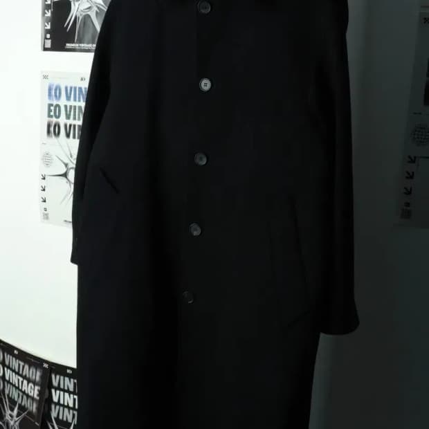 (S-M) 인사일런스 코트자켓 캐시미어 발마칸 블랙-1699C