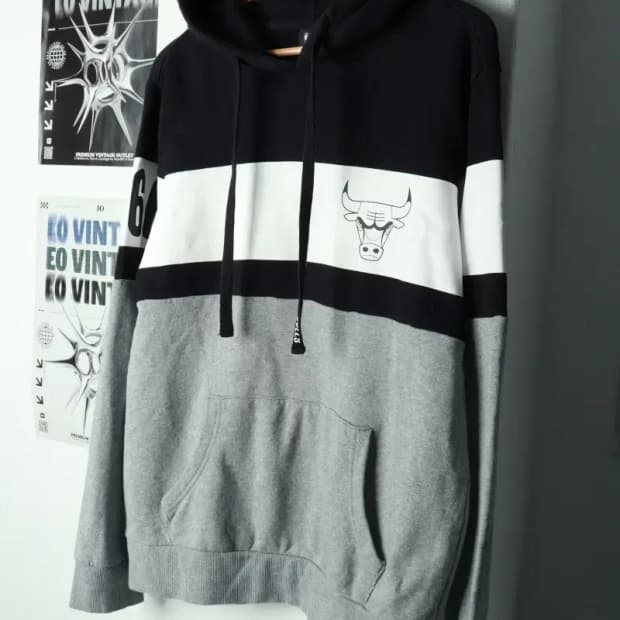 (M-L) NBA 엔비에이 후드티셔츠 시카고불스 컬러믹스-169BE