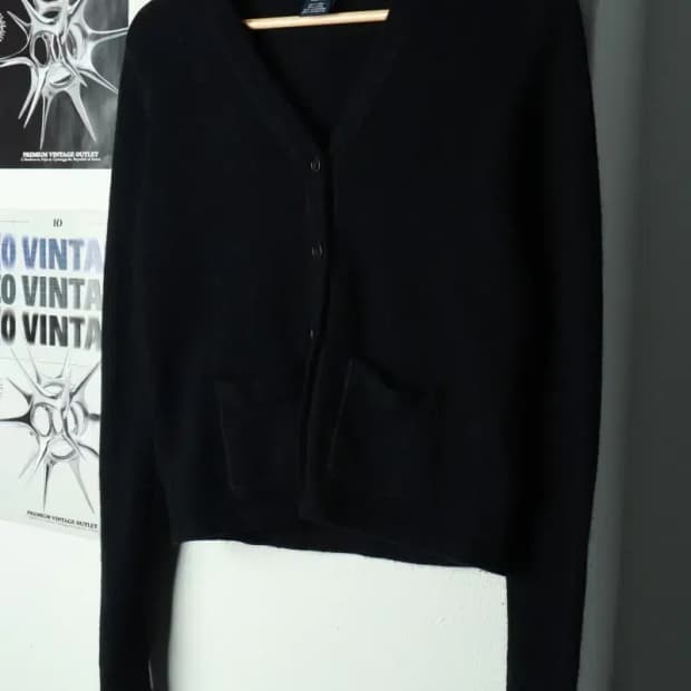 W(M) 폴로 랄프로렌 니트 가디건 캐시미어 무지 블랙-169CB