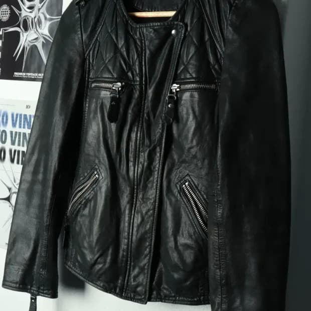 W(S) 이자벨마랑 집업 바람막이 점퍼자켓 레더 램스킨 라이더-16A20