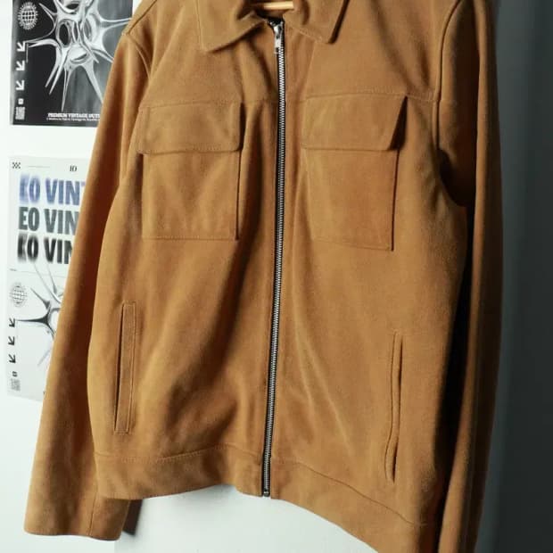 (L) 인사일런스 집업 바람막이 점퍼자켓 블루종 카우 카멜-16A22