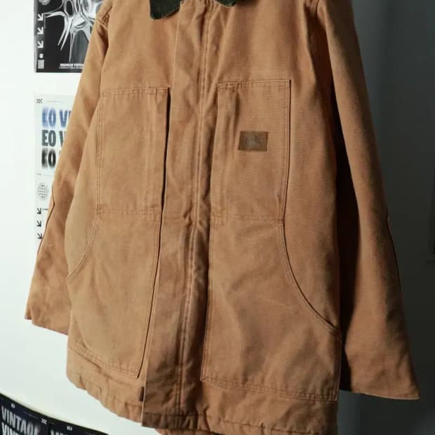 (M-XL) 디키즈 집업 바람막이 점퍼자켓 워크 카멜 된장-16A23