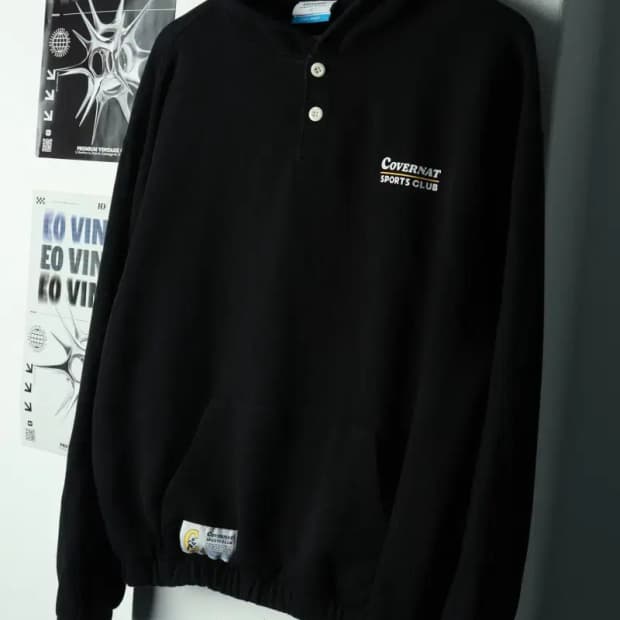 (L) 커버낫 후드티셔츠 스포츠 블랙 올드스쿨-16A31