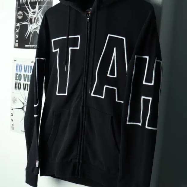 (M-L) NBA 엔비에이 후드집업 유타재즈 기모 블랙 퍼-16A43