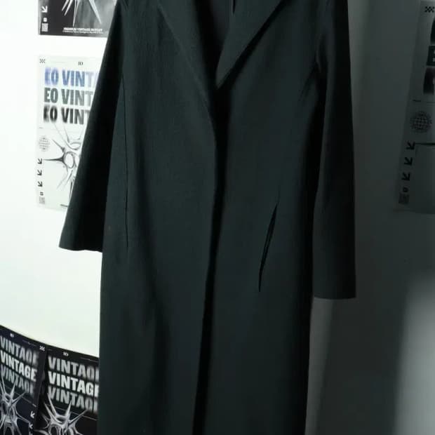 W(S-M) 지컷 코트자켓 작은오염 그린 울-16A4F