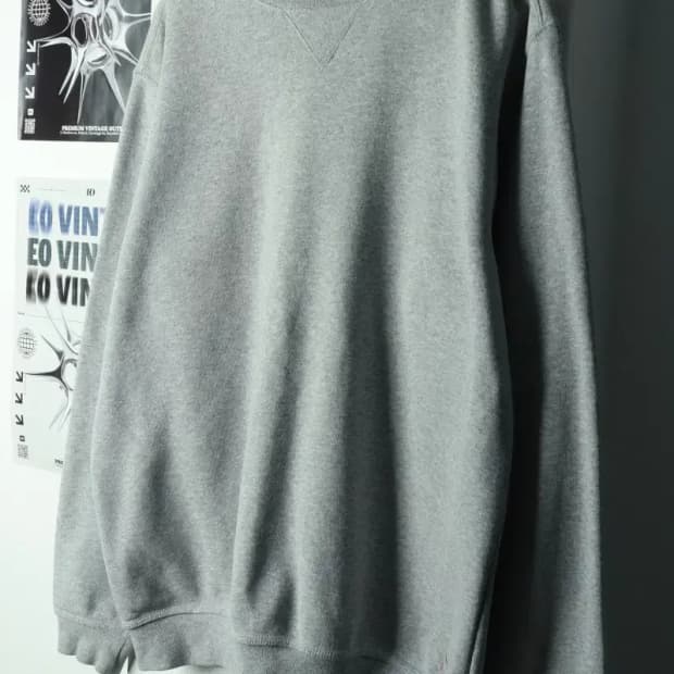 (M-XL) 칼하트 맨투맨 티셔츠 그레이 기모 올드스쿨-169ED