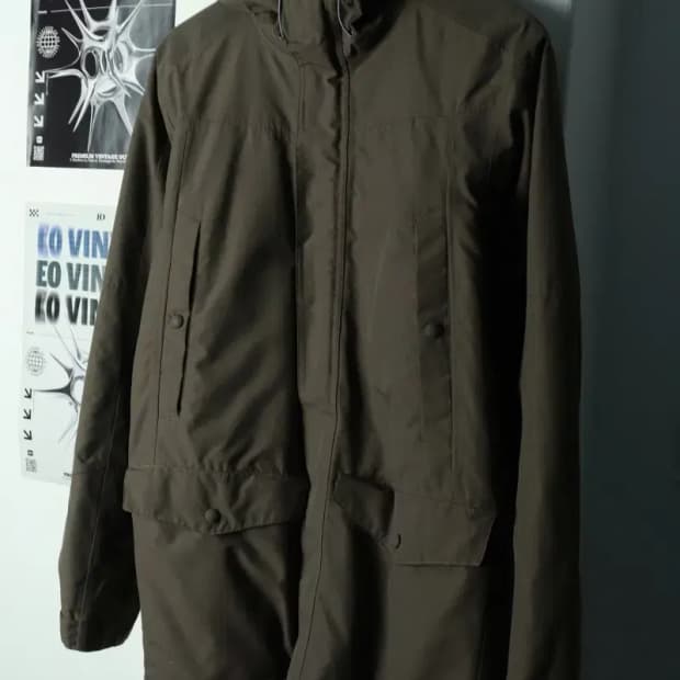 (M) 아디다스 패딩 점퍼자켓 야상 경량 카키-16A06