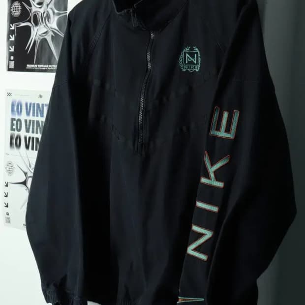 (XL) 나이키 집업 바람막이 점퍼자켓 아노락 잘익음 블랙-16A0C