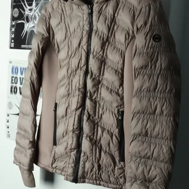 W(M-L) 마이클코어스 패딩 점퍼자켓 경량 샌드 한정판-16A14