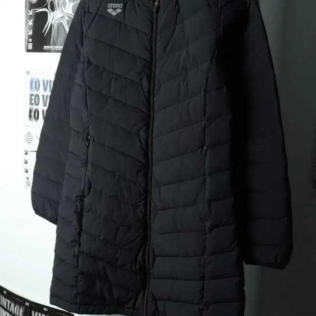 W(M) 아레나 패딩 점퍼자켓 구스다운 블랙 롱-166EC