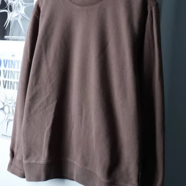 (M-L) 소버먼트 맨투맨 티셔츠 무지 브라운-16A80