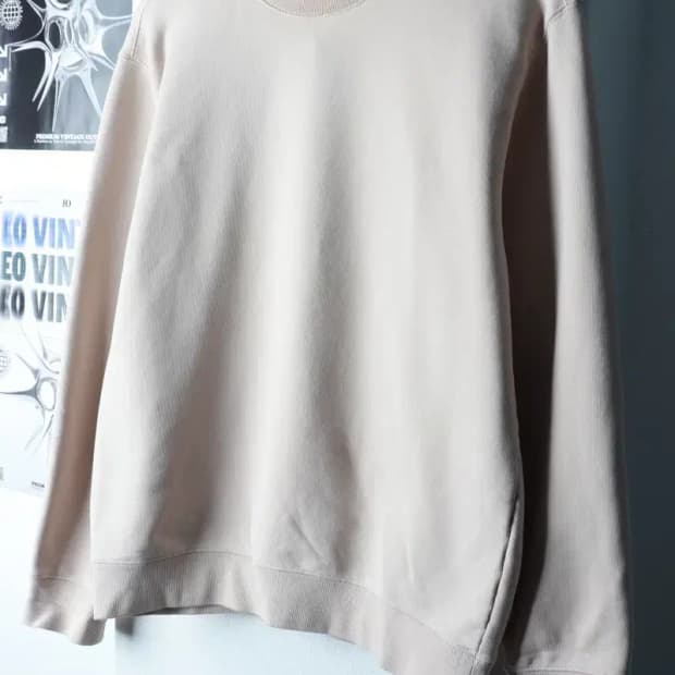 (M-L) 소버먼트 맨투맨 티셔츠 무지 베이지-16A81