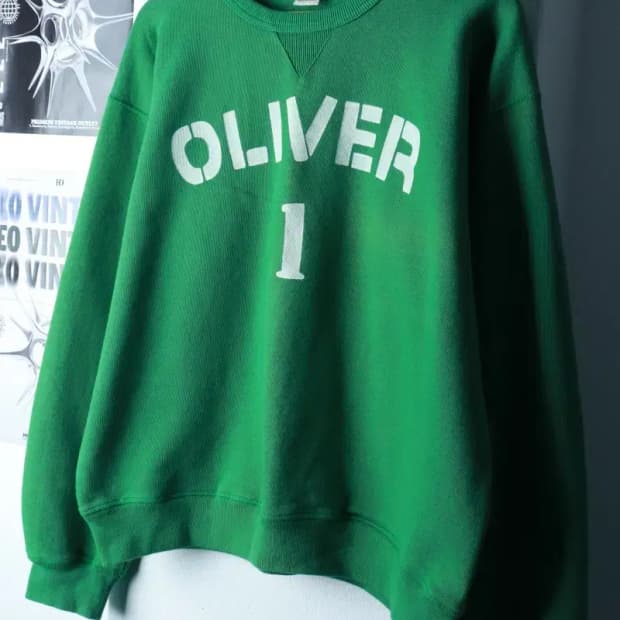 (S-M) 토마스모어 맨투맨 티셔츠 루즈핏 그린 올드스쿨-16A82