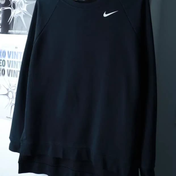 W(M-L) 나이키 맨투맨 티셔츠 루즈핏 나그랑 블랙-16A83