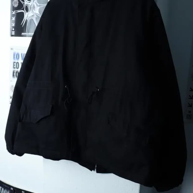 (XL-2XL) 라퍼지스토어 패딩 점퍼자켓 피쉬테일 블랙 숏-16A90