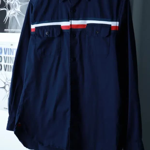 (M) 타미힐피거 셔츠 남방 네이비 아메카지-16AA0