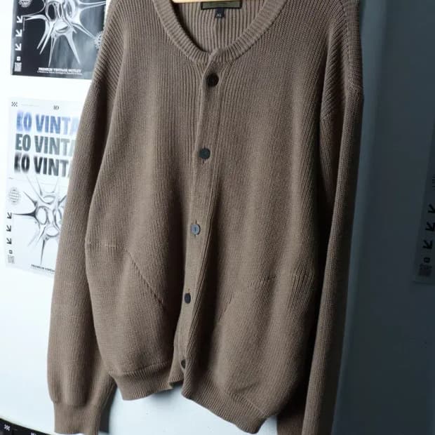 (XL-2XL) 유니폼브릿지 니트 가디건 빅사이즈 루즈핏-16B0F