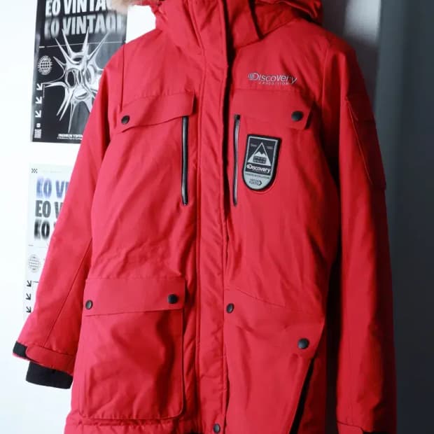 W(M) 디스커버리 패딩 점퍼자켓 야상 구스다운 레드 사파리-16B25