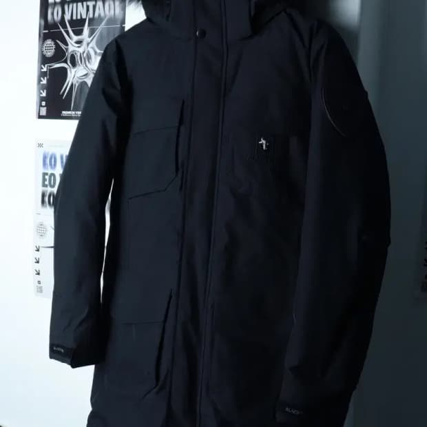 (XS) 블랙야크 패딩 점퍼자켓 고어텍스 구스다운 블랙 퍼-16B9F