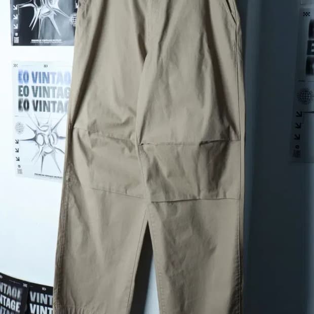 (M) 무신사 스탠다드 면바지 팬츠 베이지 시티보이 아메카지-2397