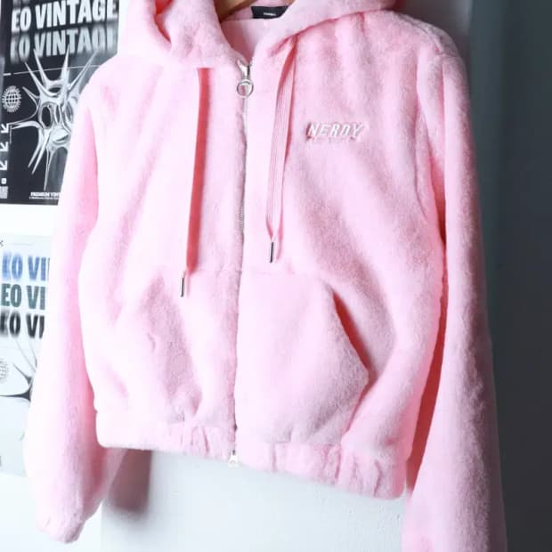 W(XS) 널디 집업 바람막이 점퍼자켓 후드집업 후리스 키치-16BDF