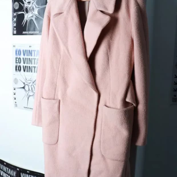 W(S-M) 듀엘 코트자켓 싱글 앙고라 핑크 딸기우유-16BE8