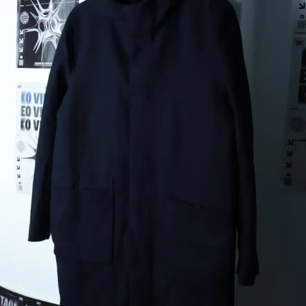 (L) 코스 코트자켓 후드 그레이 울 키치-16BE9