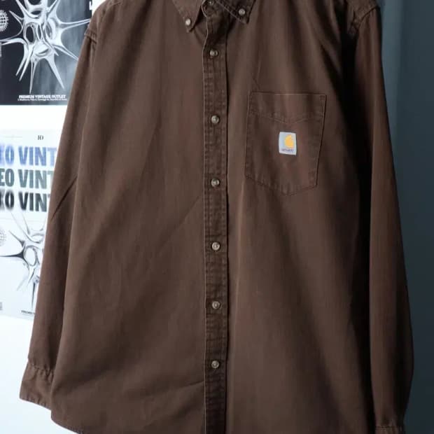 (XL-2XL) 칼하트 셔츠 남방 빅사이즈 브라운 아메카지-16BED