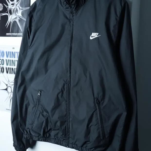 (M-L) 나이키 집업 바람막이 점퍼자켓 빅스우시 블랙-16BF5