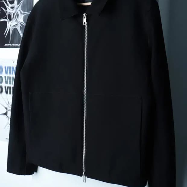 (S) 라퍼지스토어 집업 바람막이 점퍼자켓 블루종 투웨이 블랙-16BF6