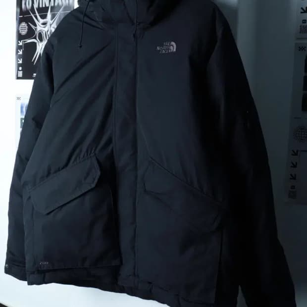 (XL) 노스페이스 패딩 점퍼자켓 대장급 봄버 덕다운 블랙-16C02