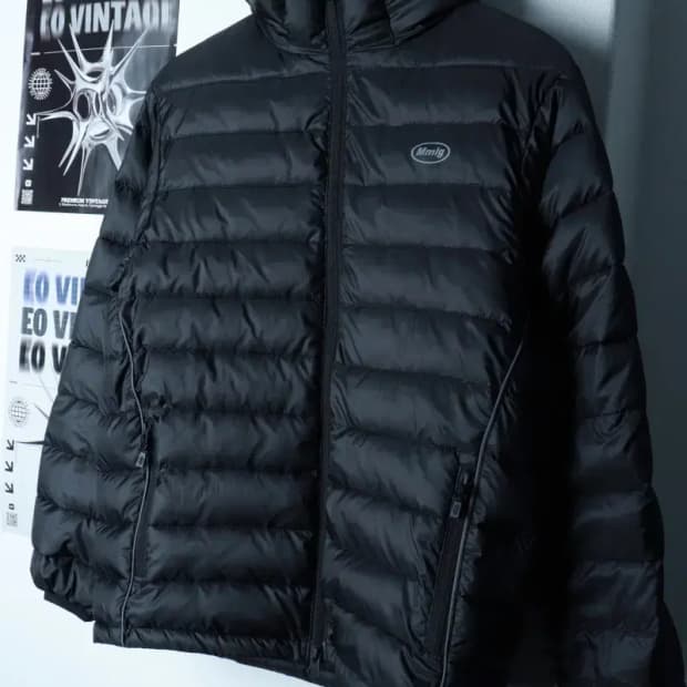 (S-M) 엠엠엘지 패딩 점퍼자켓 경량 블랙 유행 Y2K-16C07