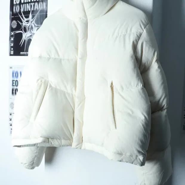 W(F) 시눈 패딩 점퍼자켓 덕다운 푸퍼 아이보리 키치-16C0E