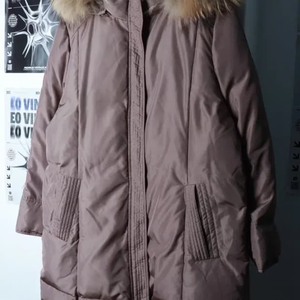 (L-XL) 닥스 패딩 점퍼자켓 골드브라운 덕다운 롱 퍼-16C12