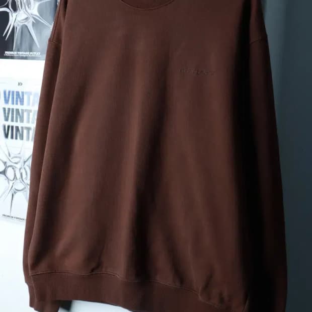 (L-XL) 에스피오나지 맨투맨 티셔츠 루즈핏 브라운 아메카지-16B67