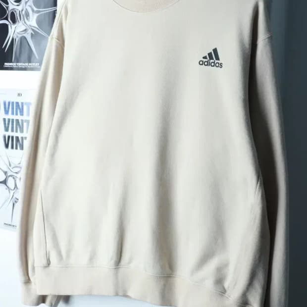 (L) 아디다스 맨투맨 티셔츠 베이지 올드스쿨-16B6B
