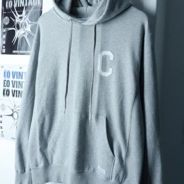 (M-L) 커버낫 후드티셔츠 C로고 그레이 기본-16B6E