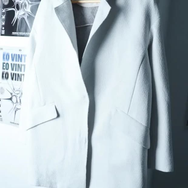 W(S-M) 듀엘 코트자켓 화이트 폴리-16B77