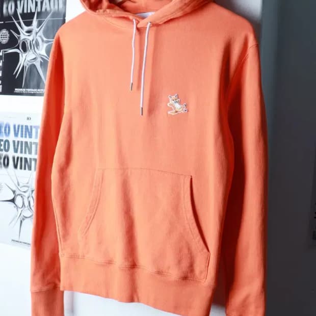 (XS-S) 메종키츠네 후드티셔츠 칠랙스 폭스 오렌지-16AE3