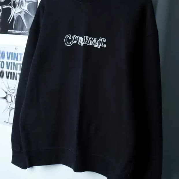 (M-L) 커버낫 맨투맨 티셔츠 사용감 블랙 올드스쿨-16B00