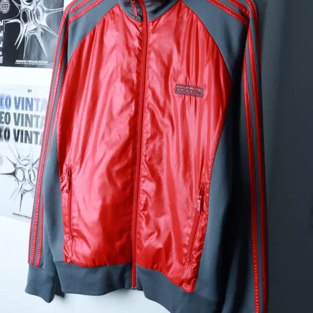 (XL) 아디다스 집업 바람막이 점퍼자켓 00년대 져지 레드-16C91