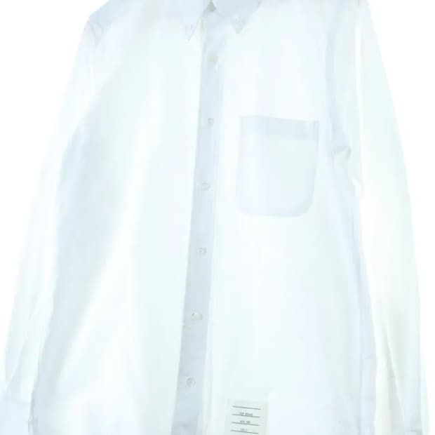 (L) 톰브라운 셔츠 남방 흰색 자수 포인트 옥스포드 2사이즈-16D2C