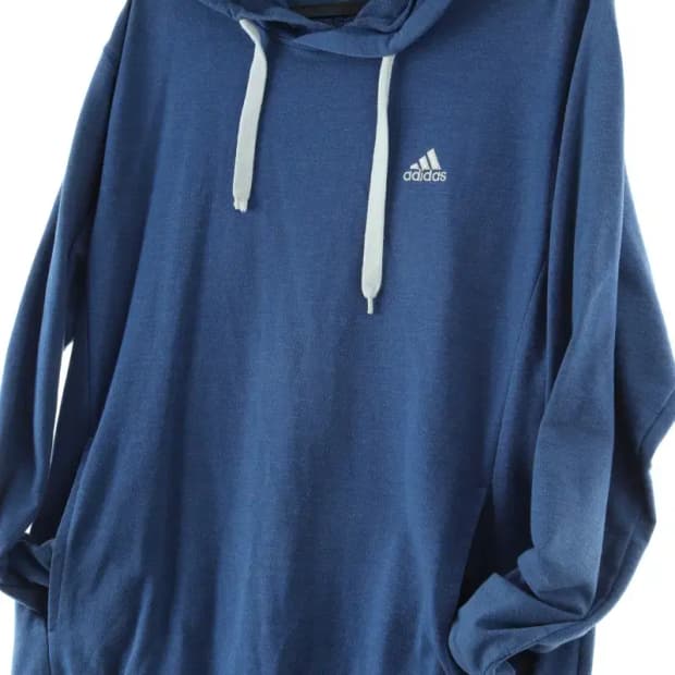 (L-XL) 아디다스 후드티셔츠 사용감 블루 올드스쿨-16D32