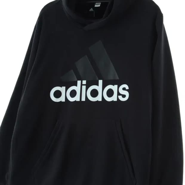 (M) 아디다스 후드티셔츠 빅로고 블랙 올드스쿨-16D3B