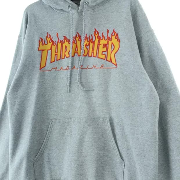 (S) 트레셔 후드티셔츠 사용감 그레이 올드스쿨-16D3D